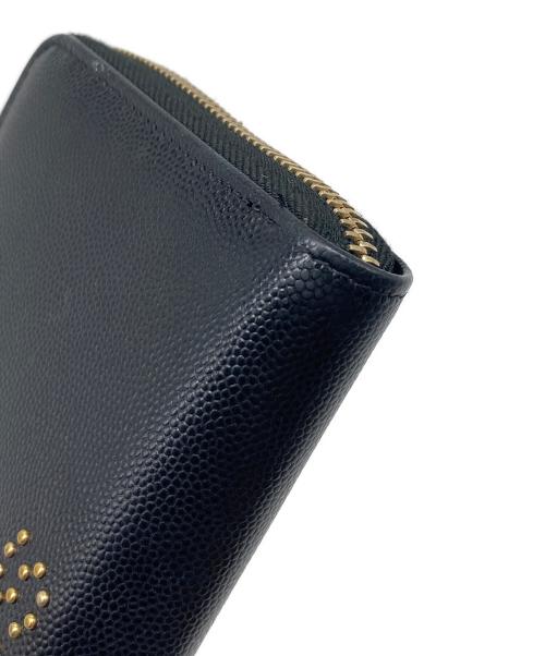 CHANEL（シャネル）CHANEL (シャネル) ドーヴィル キャビアスキンロングウォレット ブラック サイズ:実寸参照の古着・服飾アイテム