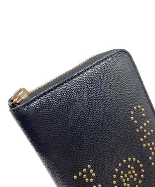 CHANEL（シャネル）CHANEL (シャネル) ドーヴィル キャビアスキンロングウォレット ブラック サイズ:実寸参照の古着・服飾アイテム