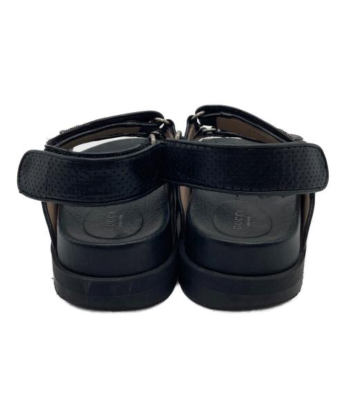 GUCCI（グッチ）GUCCI (グッチ) ダブルG シャークソール ストラップ サンダル ブラック サイズ:36  1/2の古着・服飾アイテム