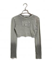 ALEXANDER WANG（アレキサンダー・ワン）の古着「Distressed Edge Longsleeve Tee  ディストレスドエッジロングスリーブティー  」｜グレー