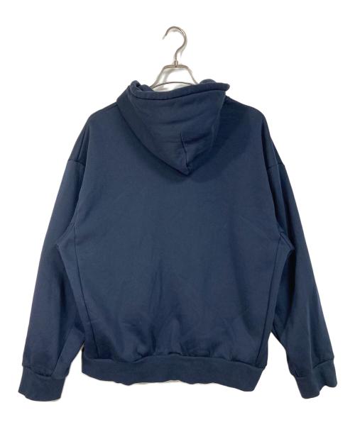 UMBRO（アンブロ）UMBRO (アンブロ) Rocky Monroe (ロッキーモンロー) 別注コラボ オーバーサイズ裏起毛ロゴ刺繍フルジップパーカー　フーディー ネイビー サイズ:Lの古着・服飾アイテム