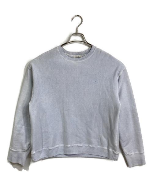 ATON（エイトン）ATON (エイトン) ナチュラルガーメントダイ スウェット　日本製 スカイブルー サイズ:00の古着・服飾アイテム