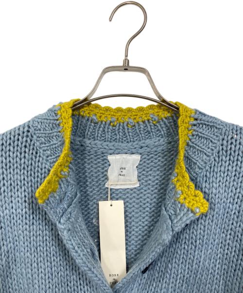 ROBE de PEAU（ローブデポー）ROBE de PEAU (ローブデポー) ジュジュボトルネックカーディガン JOU JOU BOTTLENECK CARDIGAN カーディガン　ニット スカイブルー サイズ:FREE 未使用品の古着・服飾アイテム