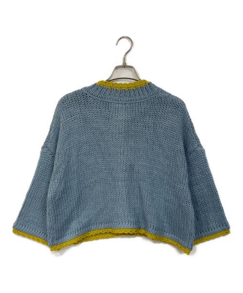 ROBE de PEAU（ローブデポー）ROBE de PEAU (ローブデポー) ジュジュボトルネックカーディガン JOU JOU BOTTLENECK CARDIGAN カーディガン　ニット スカイブルー サイズ:FREE 未使用品の古着・服飾アイテム