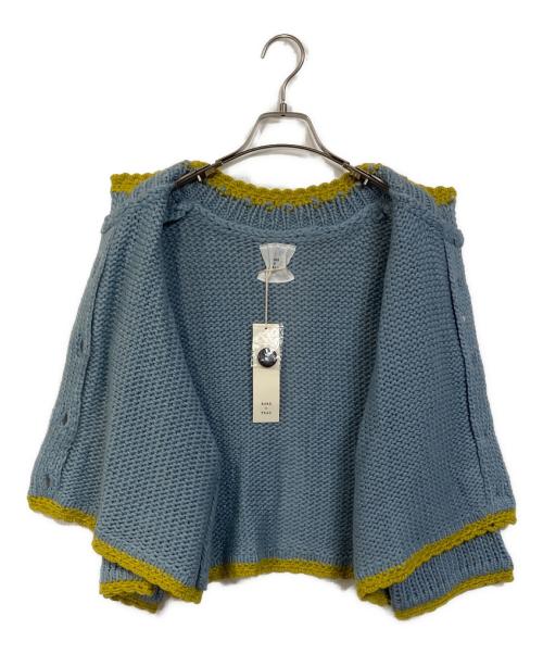 ROBE de PEAU（ローブデポー）ROBE de PEAU (ローブデポー) ジュジュボトルネックカーディガン JOU JOU BOTTLENECK CARDIGAN カーディガン　ニット スカイブルー サイズ:FREE 未使用品の古着・服飾アイテム