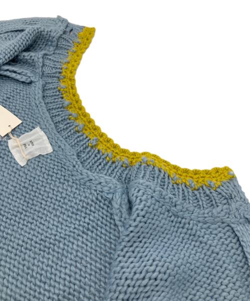 ROBE de PEAU（ローブデポー）ROBE de PEAU (ローブデポー) ジュジュボトルネックカーディガン JOU JOU BOTTLENECK CARDIGAN カーディガン　ニット スカイブルー サイズ:FREE 未使用品の古着・服飾アイテム