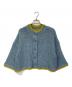 ROBE de PEAU（ローブデポー）の古着「ジュジュボトルネックカーディガン JOU JOU BOTTLENECK CARDIGAN カーディガン　ニット」｜スカイブルー