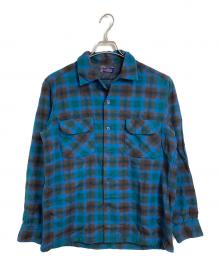 PENDLETON（ペンドルトン）の古着「【古着】50's‐60's ウールボードシャツ　チェックシャツ　50年代　60年代」｜ブルー×ブラウン