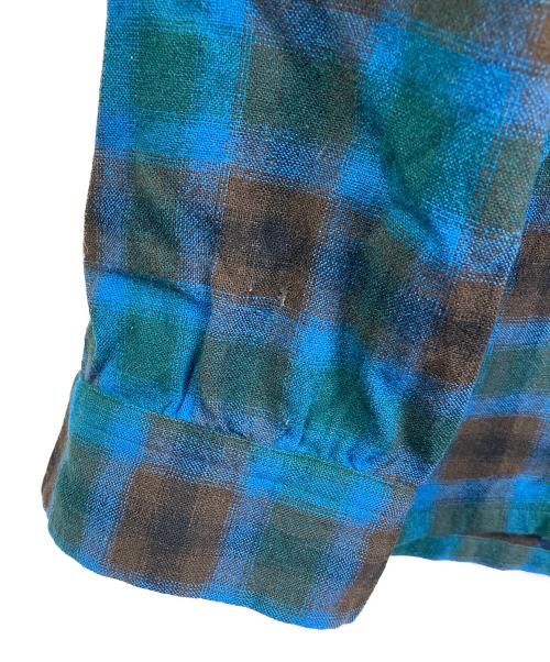 PENDLETON（ペンドルトン）PENDLETON (ペンドルトン) 【古着】50's‐60's ウールボードシャツ　チェックシャツ　50年代　60年代 ブルー×ブラウン サイズ:Mの古着・服飾アイテム
