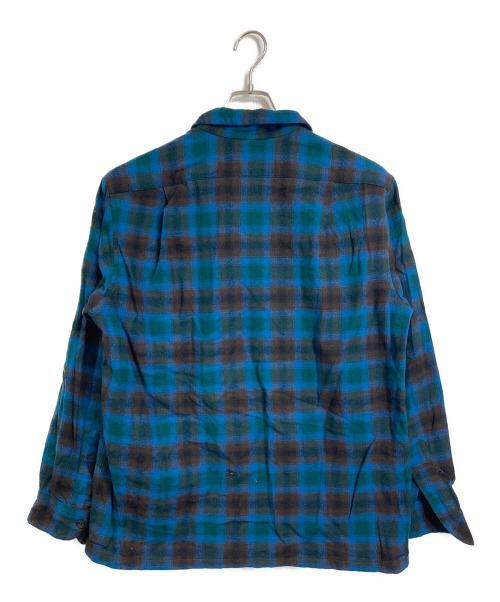 PENDLETON（ペンドルトン）PENDLETON (ペンドルトン) 【古着】50's‐60's ウールボードシャツ　チェックシャツ　50年代　60年代 ブルー×ブラウン サイズ:Mの古着・服飾アイテム