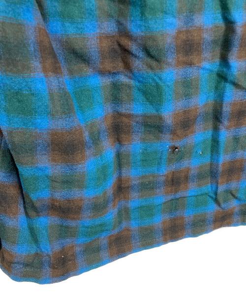 PENDLETON（ペンドルトン）PENDLETON (ペンドルトン) 【古着】50's‐60's ウールボードシャツ　チェックシャツ　50年代　60年代 ブルー×ブラウン サイズ:Mの古着・服飾アイテム