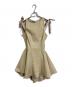ANDMARY（アンドマリー）の古着「Jozy ribbon flare mini dress  ジョジーリボンフレアミニドレス  ミニワンピース」｜ベージュ