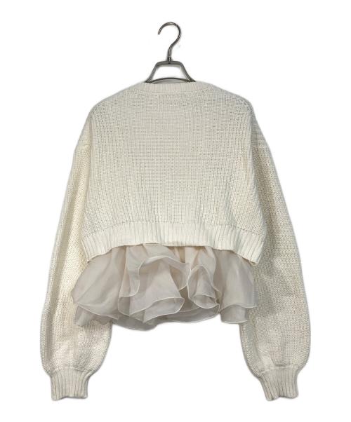 COCODEAL（ココディール）COCODEAL (ココディール) ペプラムブラウス×パフスリーブニットセット ホワイト サイズ:2の古着・服飾アイテム