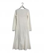 HER LIP TOハーリップトゥ）の古着「Mermaid Jacquard Dress  マーメイドジャカードドレス  ロングドレス　ロングワンピース」｜ホワイト