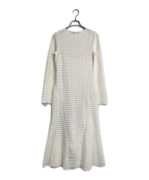 HER LIP TO（ハーリップトゥ）HER LIP TO (ハーリップトゥ) Mermaid Jacquard Dress  マーメイドジャカードドレス  ロングドレス　ロングワンピース ホワイト サイズ:Mの古着・服飾アイテム