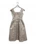 Her lip to（ハーリップトゥ）の古着「Le Lien Jacquard Dress  ルリアンジャカードドレス  ロングドレス　ロングワンピース　リボン柄」｜ピンク
