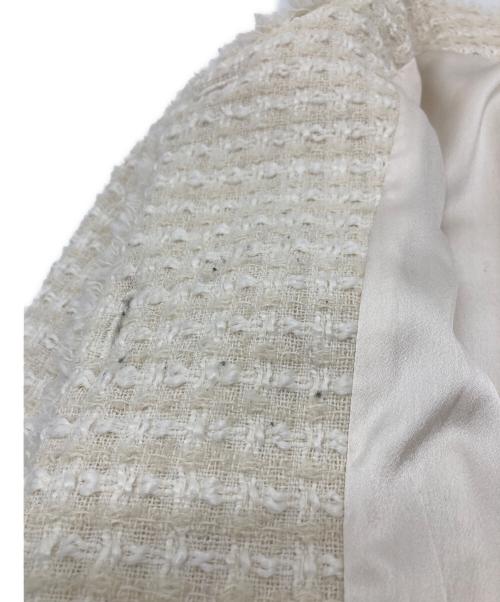 HER LIP TO（ハーリップトゥ）Her lip to (ハーリップトゥ) Grace Tweed Jacket ノーカラージャケット ホワイト サイズ:Sの古着・服飾アイテム
