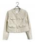 Her lip to（ハーリップトゥ）の古着「Grace Tweed Jacket ノーカラージャケット」｜ホワイト