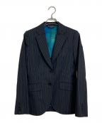 Paul Smith BLACKポールスミスブラック）の古着「チェック裏地ストライプジャケット」｜ブラック