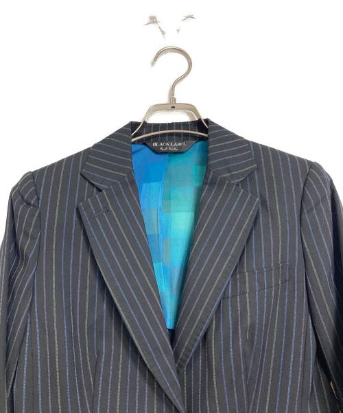 Paul Smith BLACK（ポールスミスブラック）Paul Smith BLACK (ポールスミスブラック) チェック裏地ストライプジャケット ブラック サイズ:38の古着・服飾アイテム