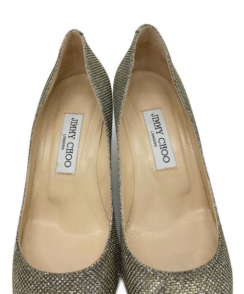 JIMMY CHOO（ジミーチュウ）JIMMY CHOO (ジミーチュウ) ラメグリッターパンプス ブロンズ サイズ:37の古着・服飾アイテム