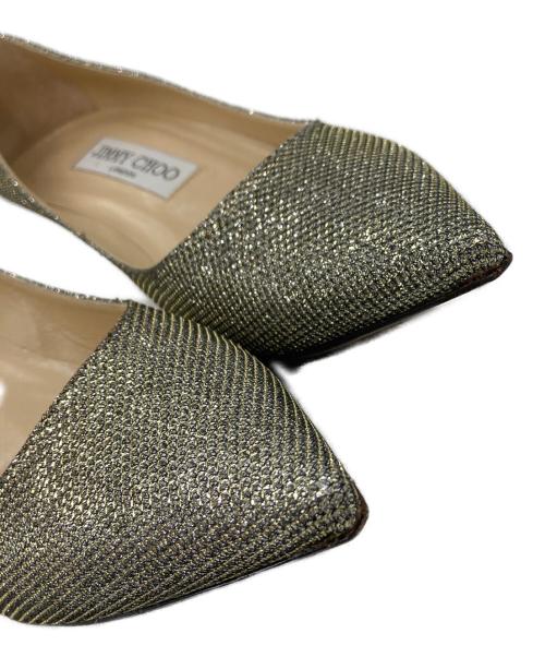 JIMMY CHOO（ジミーチュウ）JIMMY CHOO (ジミーチュウ) ラメグリッターパンプス ブロンズ サイズ:37の古着・服飾アイテム