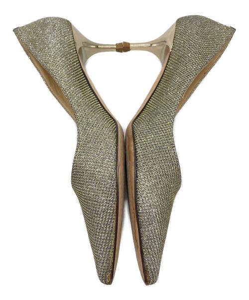 JIMMY CHOO（ジミーチュウ）JIMMY CHOO (ジミーチュウ) ラメグリッターパンプス ブロンズ サイズ:37の古着・服飾アイテム
