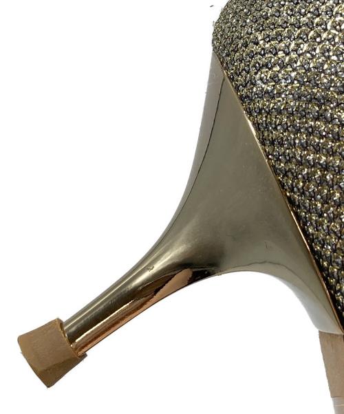 JIMMY CHOO（ジミーチュウ）JIMMY CHOO (ジミーチュウ) ラメグリッターパンプス ブロンズ サイズ:37の古着・服飾アイテム