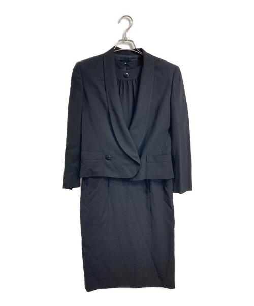 Old Christian Dior（オールドクリスタンディオール）Old Christian Dior (オールドクリスタンディオール) シングルボタンジャケットワンピースセットアップ　ロングワンピース　ジャケット　 ブラック サイズ:9の古着・服飾アイテム