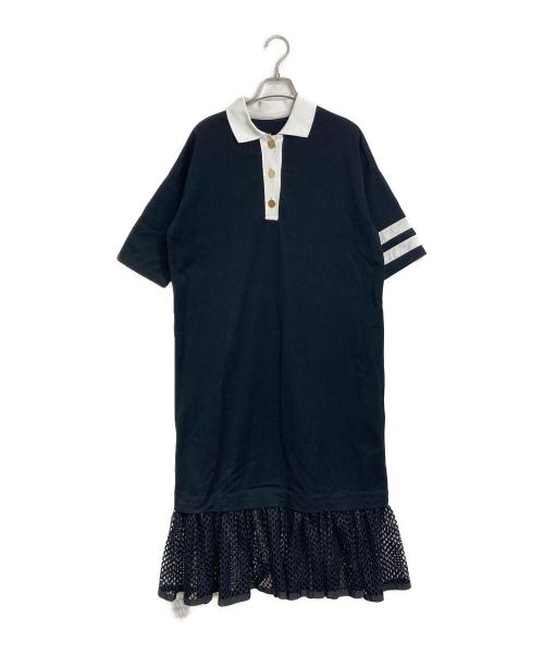 GRACE CLASS（グレースクラス）GRACE CLASS (グレースクラス) メッシュコンビラガーワンピース ブラック サイズ:36の古着・服飾アイテム