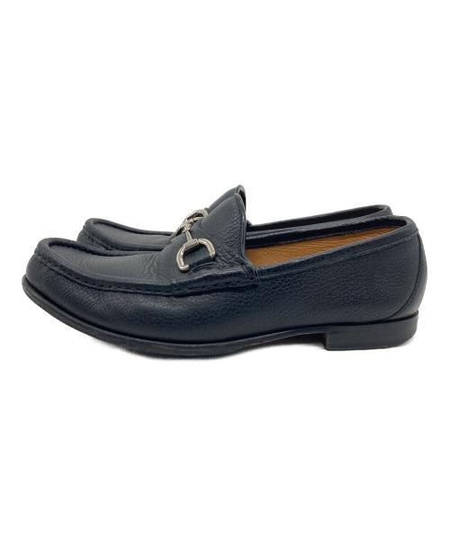 GUCCI（グッチ）GUCCI (グッチ) ホースビットローファー　イタリア製 ブラック サイズ:5の古着・服飾アイテム