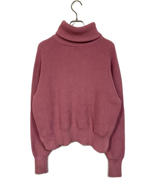 maison kitsune（メゾンキツネ）MAISON KITSUNE (メゾンキツネ) ハーフジップニット ピンク サイズ:S/Sの古着・服飾アイテム