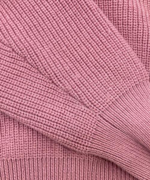 maison kitsune（メゾンキツネ）MAISON KITSUNE (メゾンキツネ) ハーフジップニット ピンク サイズ:S/Sの古着・服飾アイテム