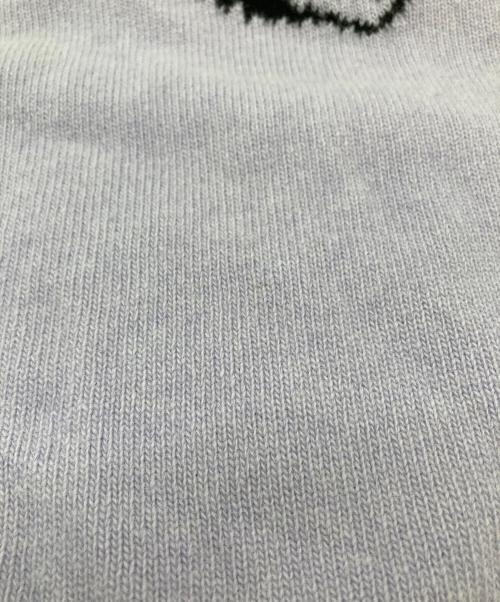 maison kitsune（メゾンキツネ）MAISON KITSUNE (メゾンキツネ) フォックスヘッド インターシャ コンフォート カラーブロック ジャンパー パープル サイズ:XSの古着・服飾アイテム