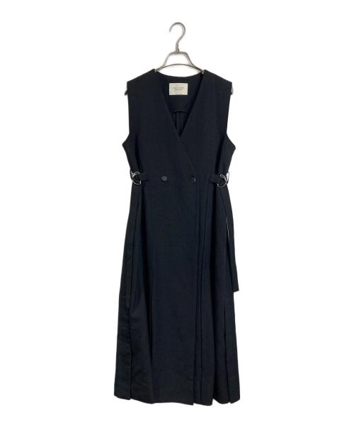PUBLIC TOKYO（パブリックトウキョウ）PUBLIC TOKYO (パブリックトウキョウ) リネンライクジレワンピース ブラック サイズ:FREEの古着・服飾アイテム