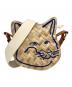 MAISON KITSUNE（メゾンキツネ）の古着「Kitsune Fox Head Straw Bag かごバッグ　ショルダーバッグ」｜ベージュ