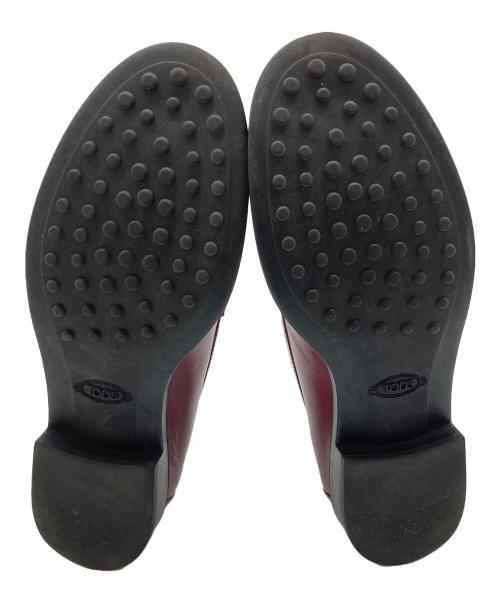 TOD'S（トッズ）TOD'S (トッズ) ローファー　フラットシューズ　セレモニー レッド サイズ:34 1/2の古着・服飾アイテム