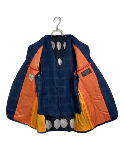 PAUL SMITH（ポールスミス）Paul Smith (ポールスミス) CANONICO社製 SUPER120’S 3ピーススーツ ネイビー サイズ:Lの古着・服飾アイテム