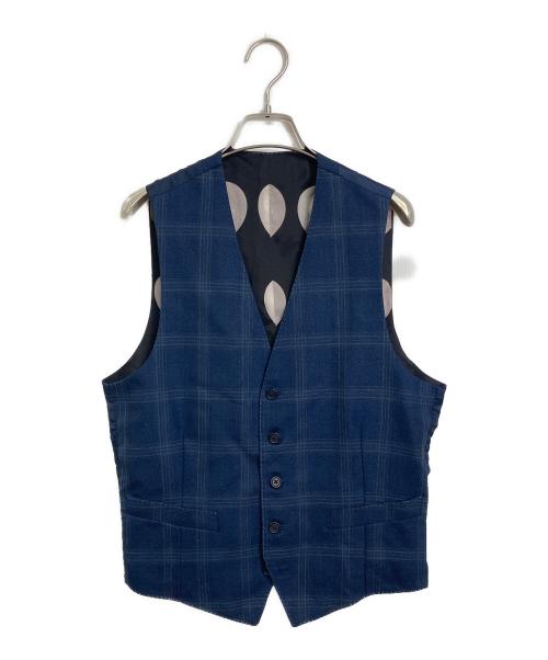 PAUL SMITH（ポールスミス）Paul Smith (ポールスミス) CANONICO社製 SUPER120’S 3ピーススーツ ネイビー サイズ:Lの古着・服飾アイテム