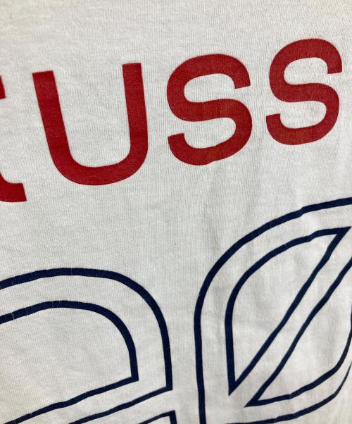 stussy（ステューシー）stussy (ステューシー) 【古着】90'sラグランTシャツ　USA製　90年代 レッド×ホワイト サイズ:Lの古着・服飾アイテム