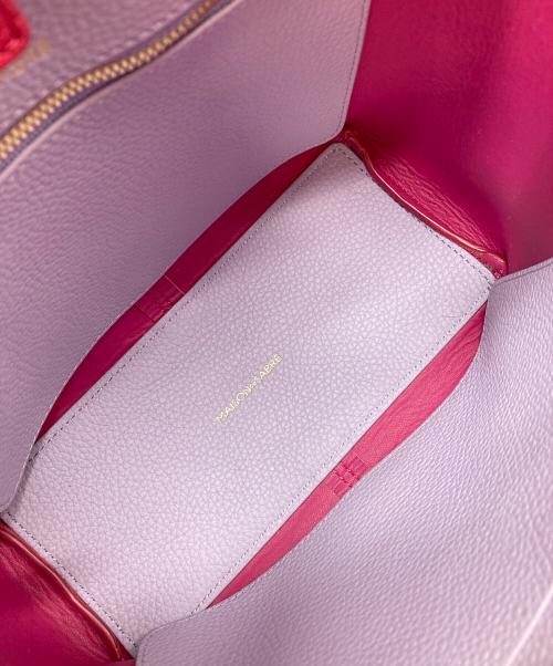MAISON de SABRE（メゾン ド サブレ）maison de sabre (メゾン ド サブレ) スモールソフトトート レザー 2WAY ショルダーバッグ　ハンドバッグ　セレモニー ピンク サイズ:実寸参照の古着・服飾アイテム