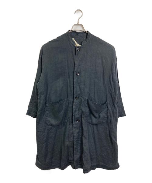 fig LONDON（フィグロンドン）fig London (フィグロンドン) リネンコート　アウター　ライトアウター ブラック サイズ:FREEの古着・服飾アイテム