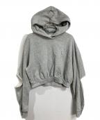 JOSE MOONジョゼムーン）の古着「SLIT SHORT HOODIE パーカー」｜グレー