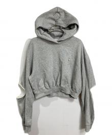 JOSE MOON（ジョゼムーン）の古着「SLIT SHORT HOODIE パーカー」｜グレー