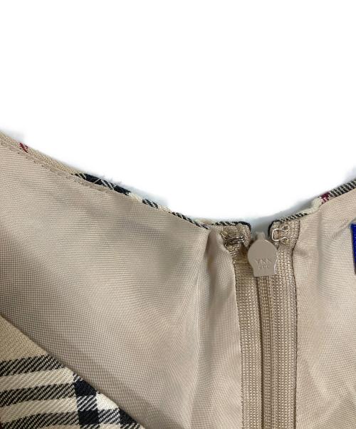 BURBERRY LONDON（バーバリーロンドン）BURBERRY LONDON (バーバリーロンドン) ツイスト 切替 ノバチェックノースリーブワンピース ベージュ サイズ:38の古着・服飾アイテム