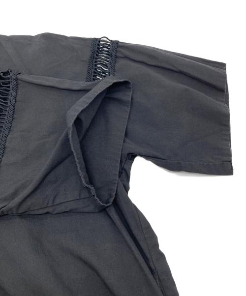 normment（ノーメント）normment (ノーメント) レース切替ワンピース ブラック サイズ:実寸参照の古着・服飾アイテム