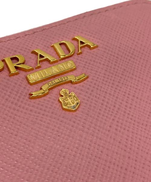 PRADA（プラダ）PRADA (プラダ) サフィアーノ 二つ折り財布 ピンク サイズ:実寸参照の古着・服飾アイテム