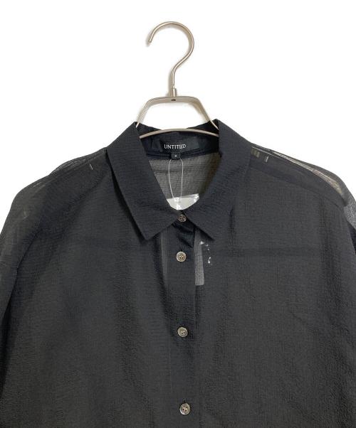 UNTITLED（アンタイトル）UNTITLED (アンタイトル) クラリティーポココ　長袖シャツ ブラック サイズ:XS 未使用品の古着・服飾アイテム