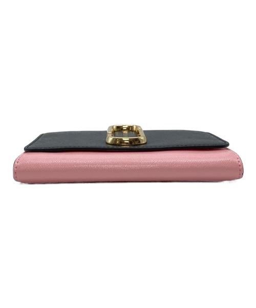 MARC JACOBS（マークジェイコブス）MARC JACOBS (マークジェイコブス) SNAP SHOT WALLET ON CHAIN チェーンショルダーバッグ ピンク×ブラック サイズ:実寸参照の古着・服飾アイテム
