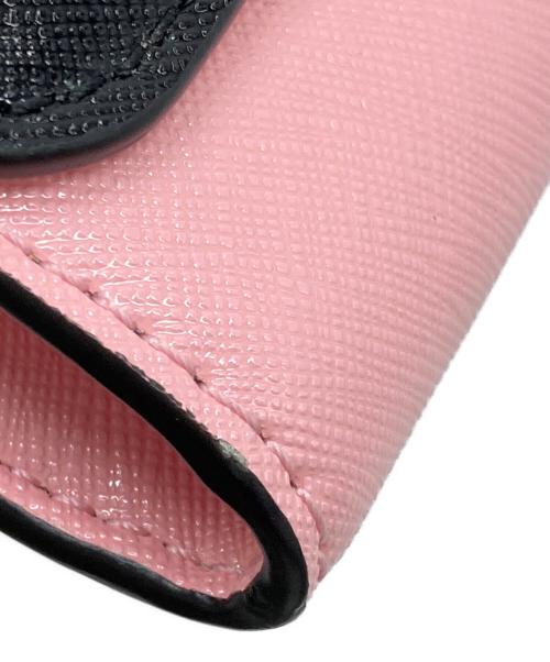 MARC JACOBS（マークジェイコブス）MARC JACOBS (マークジェイコブス) SNAP SHOT WALLET ON CHAIN チェーンショルダーバッグ ピンク×ブラック サイズ:実寸参照の古着・服飾アイテム